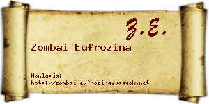 Zombai Eufrozina névjegykártya